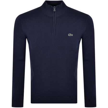Lacoste Crew Neck Knit Jumper Navy Mainline Menswear